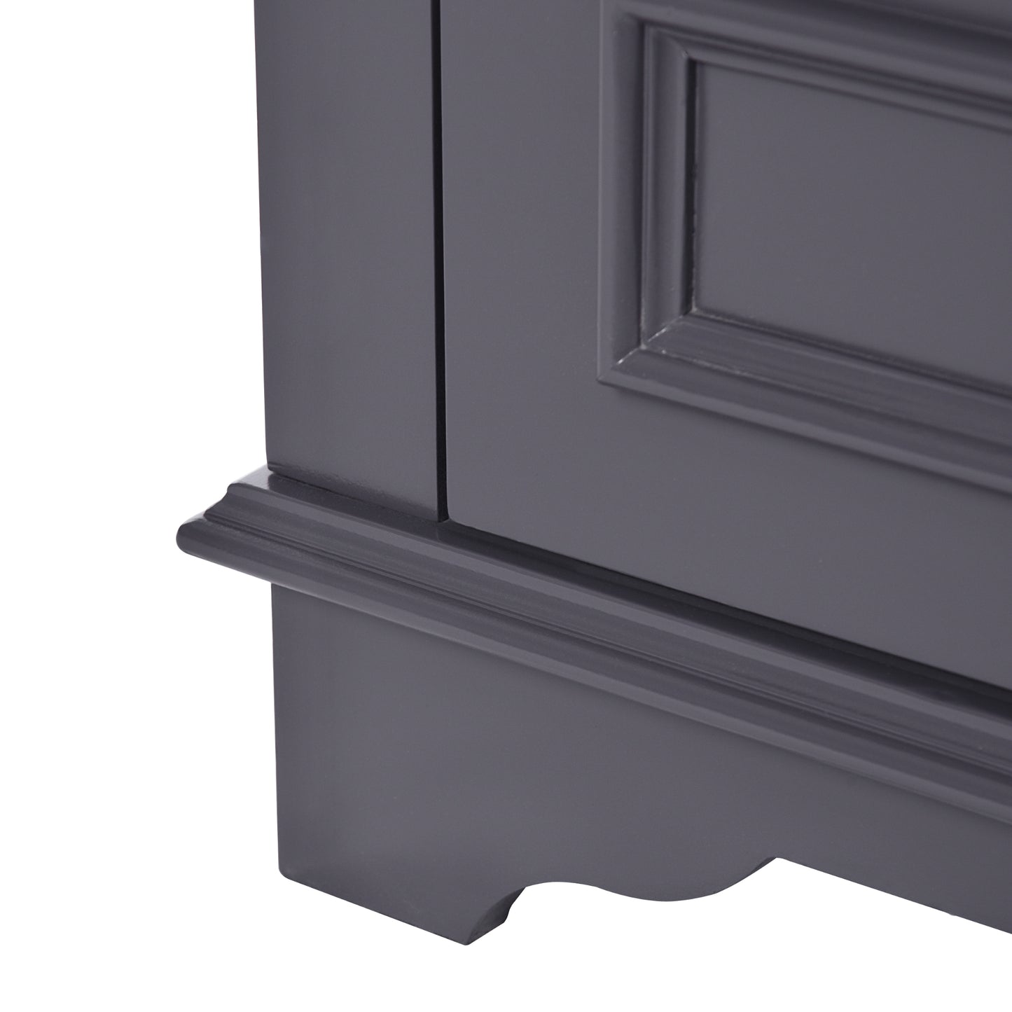 VanityFus 24.2-in Blue Gray Bathroom Vanity Single Sink Combo with Ceramic Top Undermount 2 Soft Close Doors 1 Drawer Adjustable Shelves
