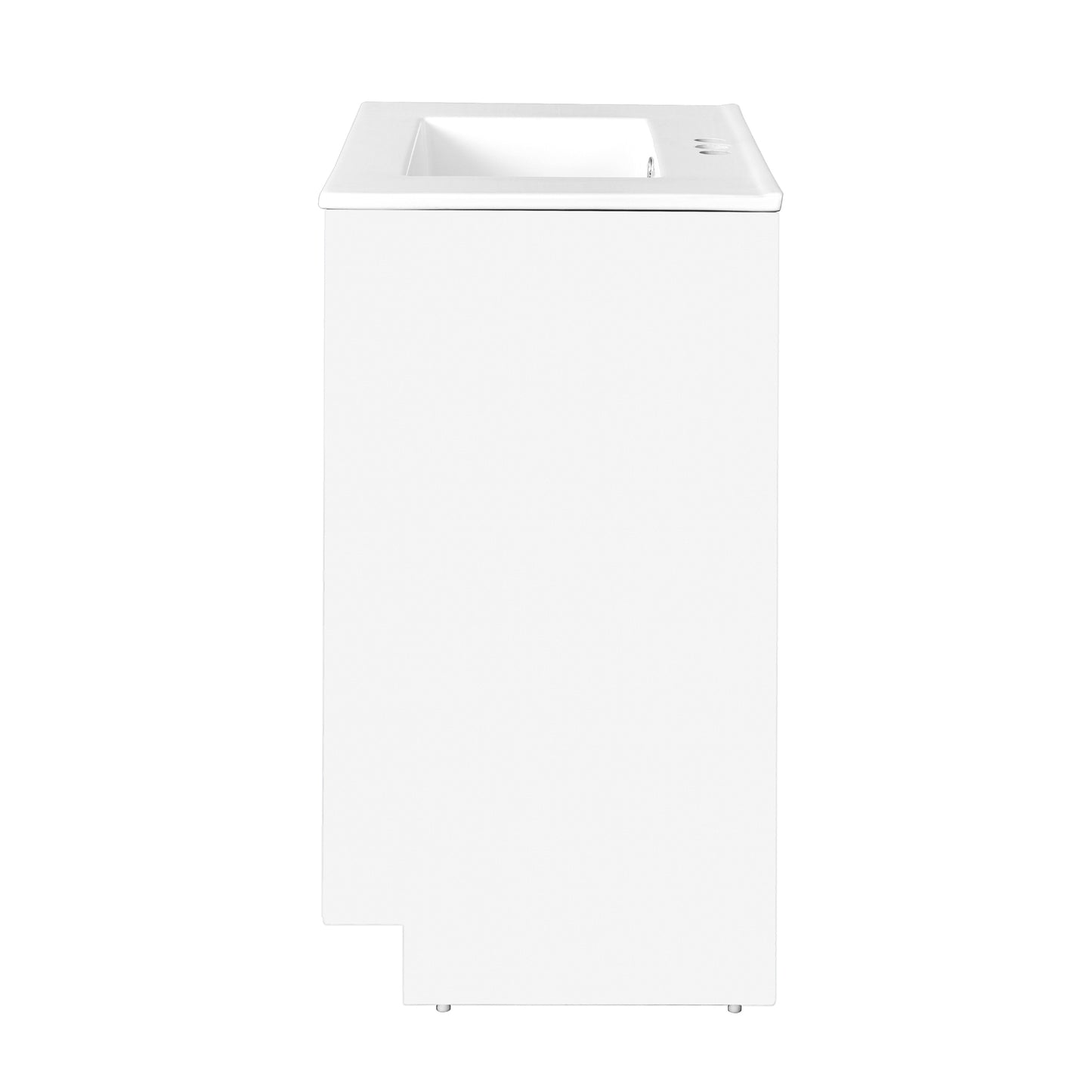 VanityFus 30-in White Bathroom Vanity Single Sink Combo with Ceramic Top Undermount 2 Soft Close Doors