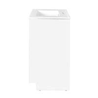 VanityFus 30-in White Bathroom Vanity Single Sink Combo with Ceramic Top Undermount 2 Soft Close Doors