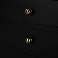 VanityFus 36-in Black Bathroom Vanity Single Sink Combo with Ceramic Top Undermount 2 Soft Close Doors 2 Drawers