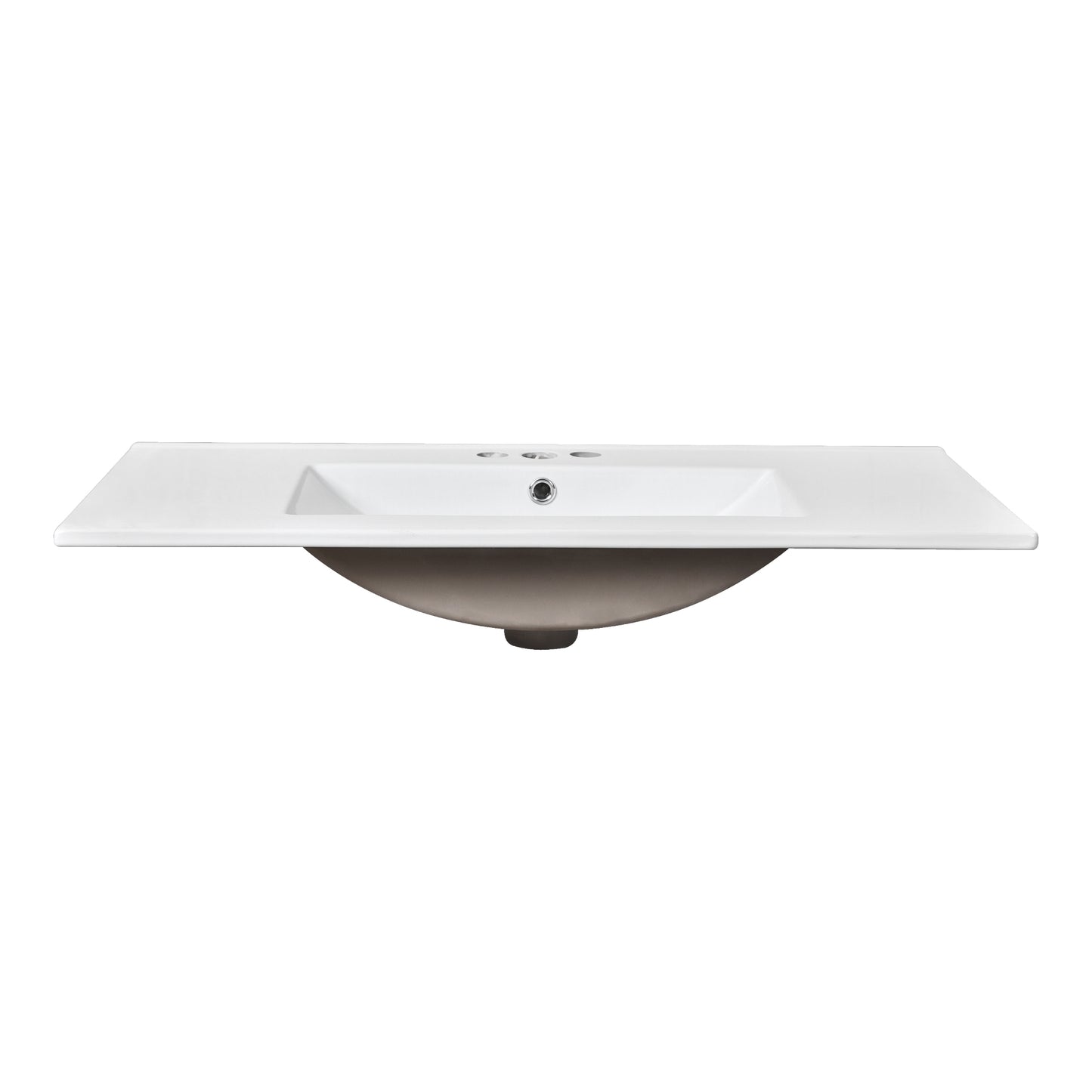 VanityFus 36-in Gray Bathroom Vanity Single Sink Combo with Ceramic Top Undermount 1 Soft Close Door 3 Drawers Adjustable Shelves