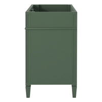 VanityFus 29.3-in Green Bathroom Vanity without Top Base Cabinet Undermount with 2 Soft Close Doors 3 Drawers Adjustable Shelves