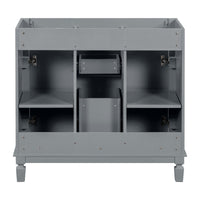 VanityFus 36.3-in Grey Bathroom Vanity Undermount without Top Base Cabinet with 2 Soft Close Doors 2 Drawers