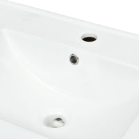 VanityFus 24.4-in Natural Wood Bathroom Vanity Single Sink Combo with Ceramic Top Undermount 3 Drawers