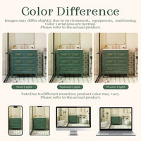 VanityFus 30-in Green Bathroom Vanity Single Sink Combo with Ceramic Top Undermount 3 Drawers