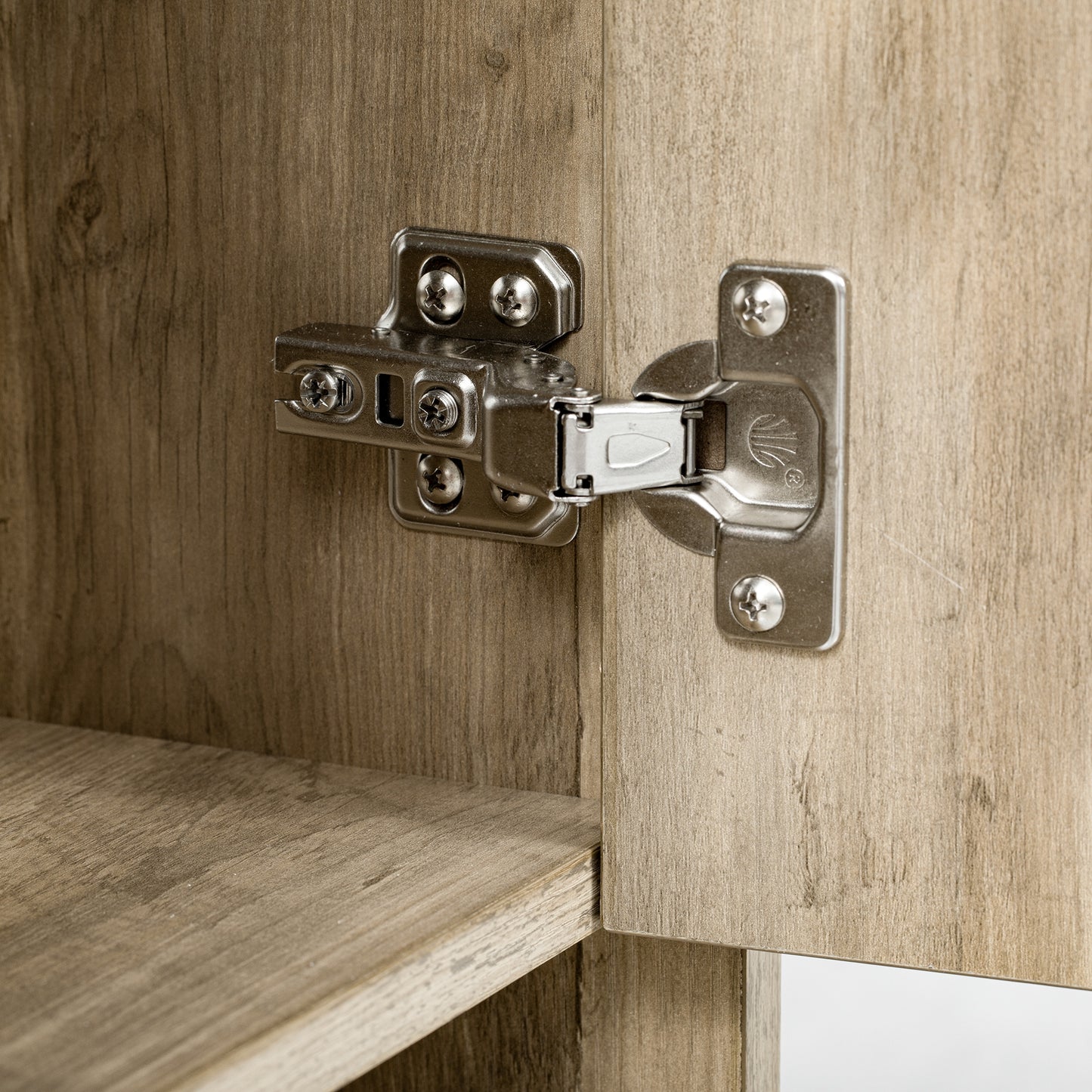 VanityFus 30-in Natural Wood Bathroom Vanity Undermount Single Sink Combo with Ceramic Top 1 Soft Close Door 1 Drawer