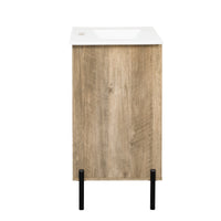 VanityFus 30-in Natural Wood Bathroom Vanity Undermount Single Sink Combo with Ceramic Top 1 Soft Close Door 1 Drawer