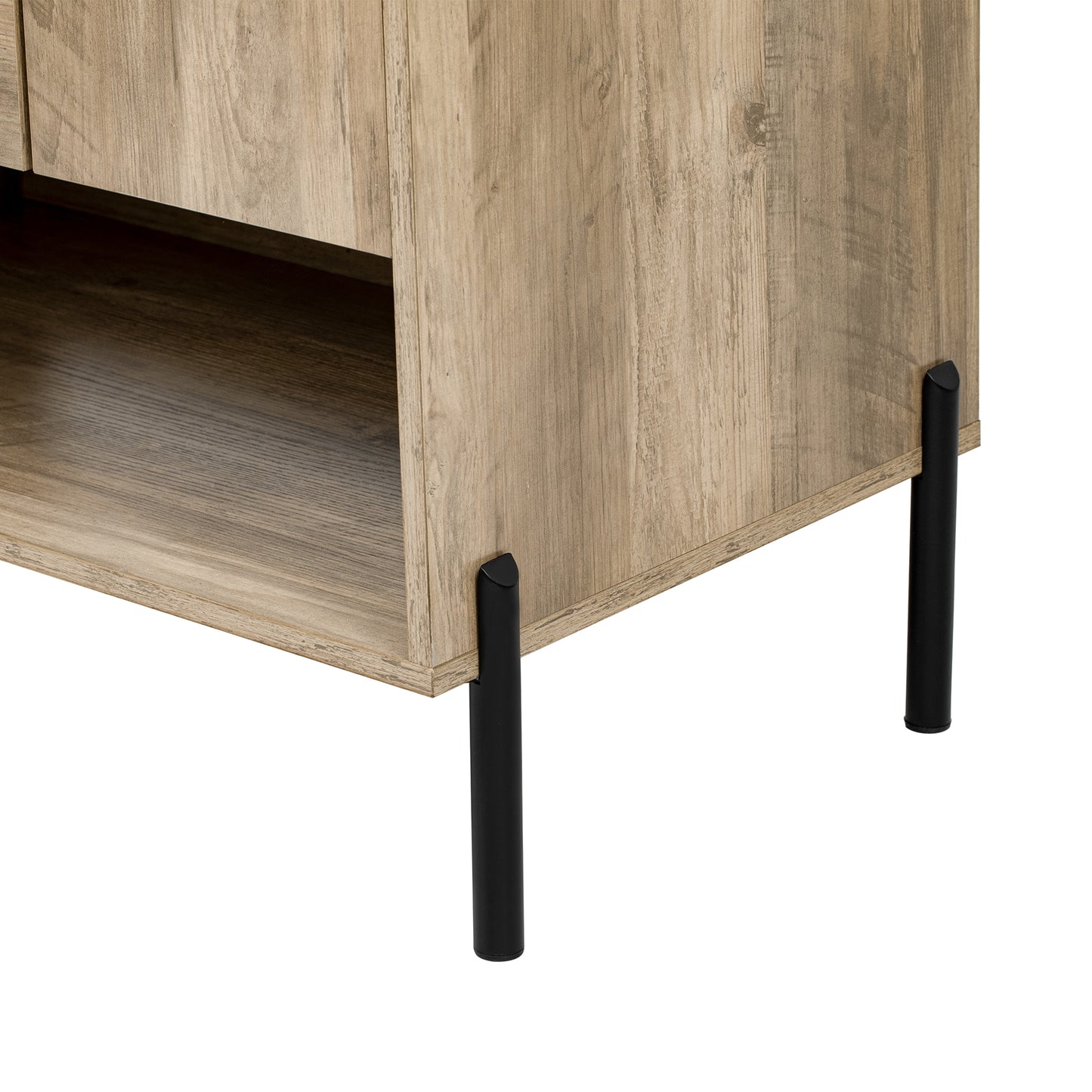 VanityFus 30-in Natural Wood Bathroom Vanity Undermount Single Sink Combo with Ceramic Top 1 Soft Close Door 1 Drawer