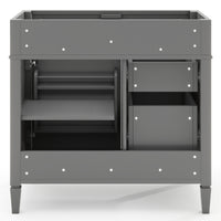 VanityFus 36-in Gray Bathroom Vanity Undermount 1 Soft Close Door 3 Drawers without Top Adjustable Shelves
