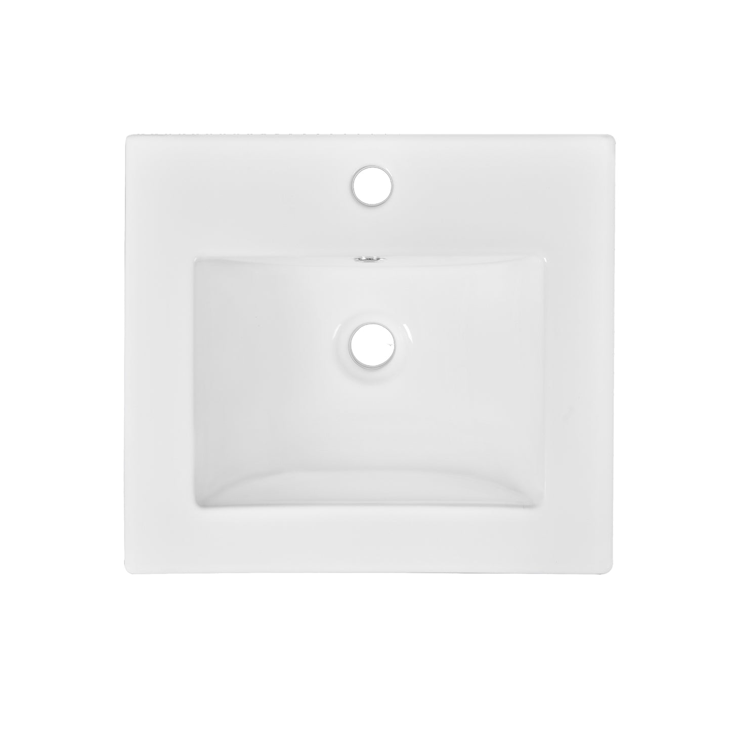 VanityFus 18-in White Bathroom Vanity Single Sink Combo with Ceramic Top Undermount 1 Soft Close Door Adjustable Shelves