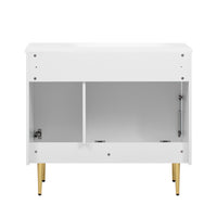 VanityFus 36-in White Bathroom Vanity Single Sink Combo Resin Top Undermount with 2 Soft Close Doors