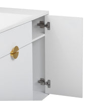 VanityFus 36-in White Bathroom Vanity Single Sink Combo Resin Top Undermount with 2 Soft Close Doors