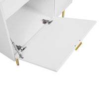 VanityFus 36-in White Bathroom Vanity Single Sink Combo Resin Top Undermount with 2 Soft Close Doors