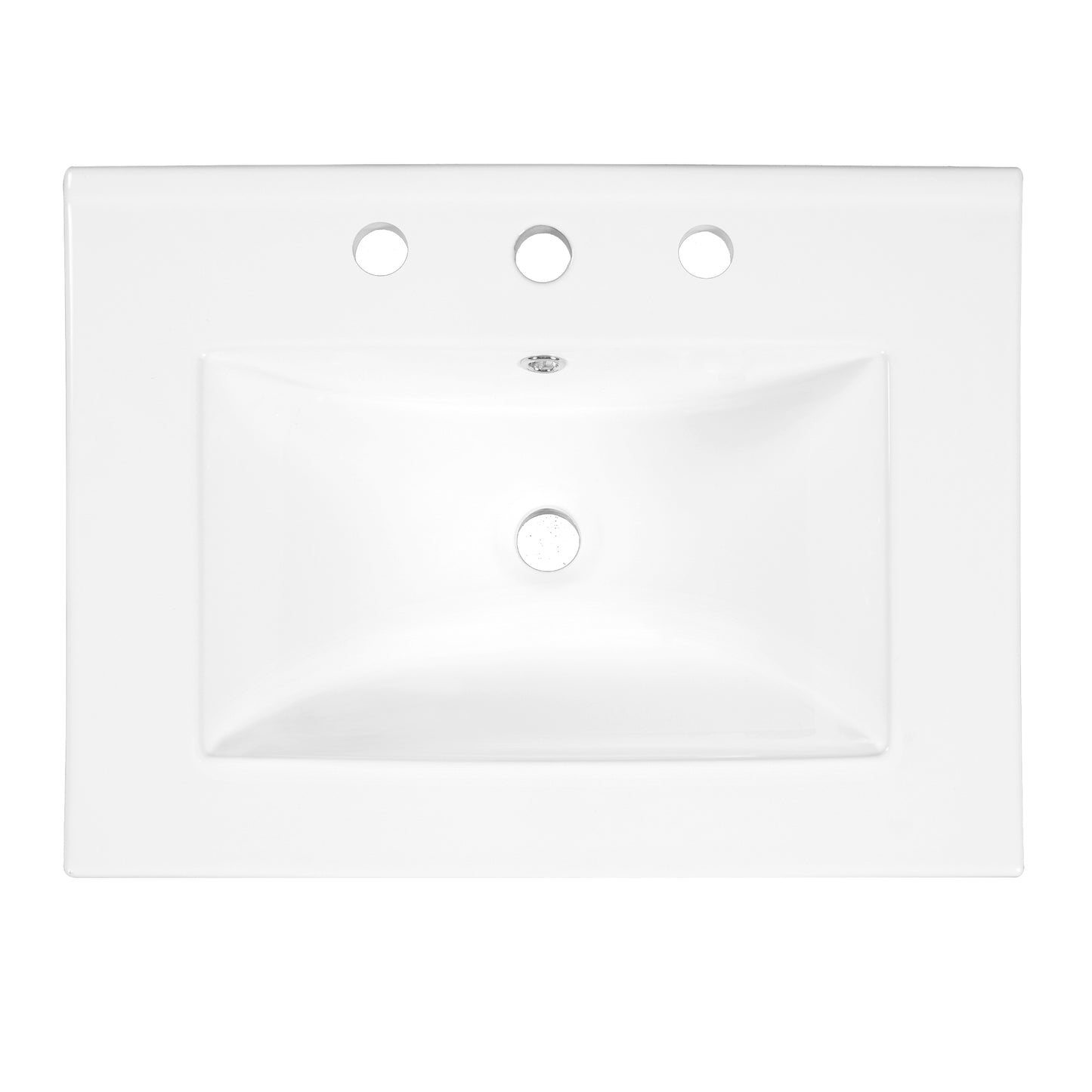 VanityFus 24.01-in Black Bathroom Vanity Single Sink Combo with Ceramic Top Undermount 2 Soft Close Doors 1 Drawer