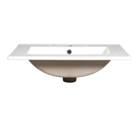 VanityFus 24.01-in Black Bathroom Vanity Single Sink Combo with Ceramic Top Undermount 2 Soft Close Doors 1 Drawer