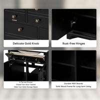 VanityFus 24.01-in Black Bathroom Vanity Single Sink Combo with Ceramic Top Undermount 2 Soft Close Doors 1 Drawer