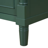 VanityFus 24-in Green Bathroom Vanity Undermount Single Sink Combo with Ceramic Top 2 Doors Adjustable Shelves