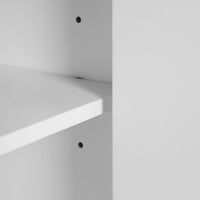VanityFus 24-in White Bathroom Vanity Undermount Single Sink Combo with Ceramic Top 2 Doors Adjustable Shelves