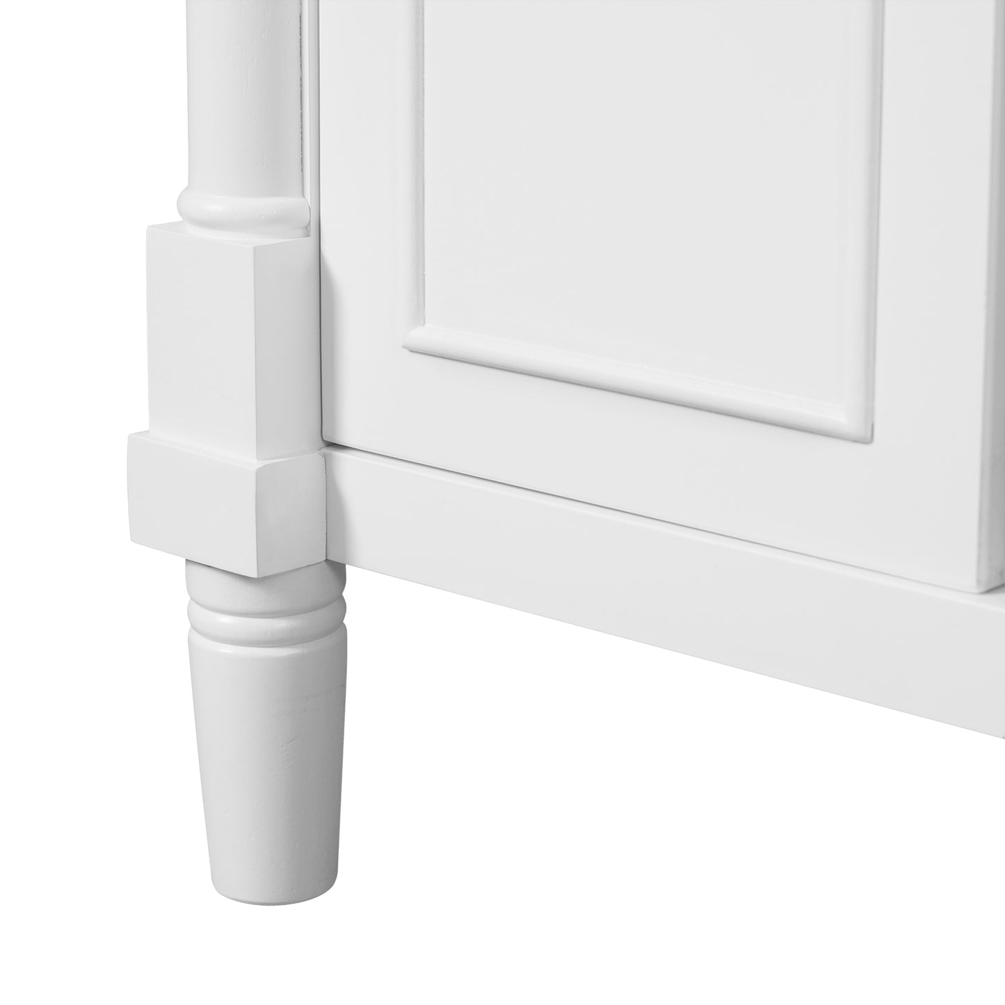 VanityFus 24-in White Bathroom Vanity Undermount Single Sink Combo with Ceramic Top 2 Doors Adjustable Shelves
