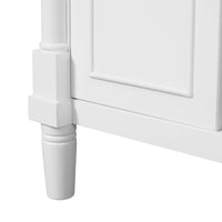 VanityFus 24-in White Bathroom Vanity Undermount Single Sink Combo with Ceramic Top 2 Doors Adjustable Shelves