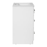 VanityFus 24-in White Bathroom Vanity Undermount Single Sink Combo with Ceramic Top 1 Soft Close Door 2 Drawers Adjustable Shelves