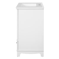 VanityFus 30-in White Single Sink Bathroom Vanity with Ceramic Top Undermount 2 Soft-Closing Doors 1 Drawer Adjustable Shelves