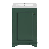 VanityFus 20.1-in Green Bathroom Vanity Undermount Single Sink Combo with 1 Soft Close with Ceramic Top Adjustable Shelves
