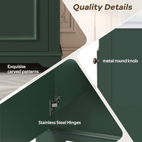 VanityFus 20.1-in Green Bathroom Vanity Undermount Single Sink Combo with 1 Soft Close with Ceramic Top Adjustable Shelves