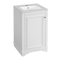 VanityFus 20.1-in White Bathroom Vanity Undermount Single Sink Combo with 1 Soft Close with Ceramic Top Adjustable Shelves