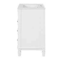 VanityFus 24-in White Bathroom Vanity Undermount Single Sink Combo with Ceramic Top 1 Soft Close Door 2 Drawers Adjustable Shelves