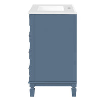 VanityFus 30-in Blue Bathroom Vanity Undermount Single Sink Combo with 1 Soft Close with Ceramic Top 2 Drawers Adjustable Shelves