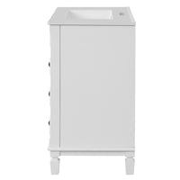 VanityFus 30-in White Bathroom Vanity Undermount Single Sink Combo with 1 Soft Close with Ceramic Top 2 Drawers Adjustable Shelves