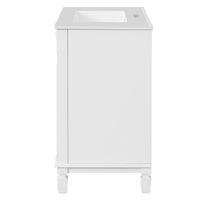 VanityFus 30-in White Bathroom Vanity Undermount Single Sink Combo with 1 Soft Close with Ceramic Top 2 Drawers Adjustable Shelves