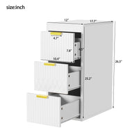 VanityFus White 12-in W x 26.3-in H x 17.7-in D 3-Drawer Wall-mount Cabinet Banks