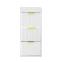 VanityFus White 12-in W x 26.3-in H x 17.7-in D 3-Drawer Wall-mount Cabinet Banks