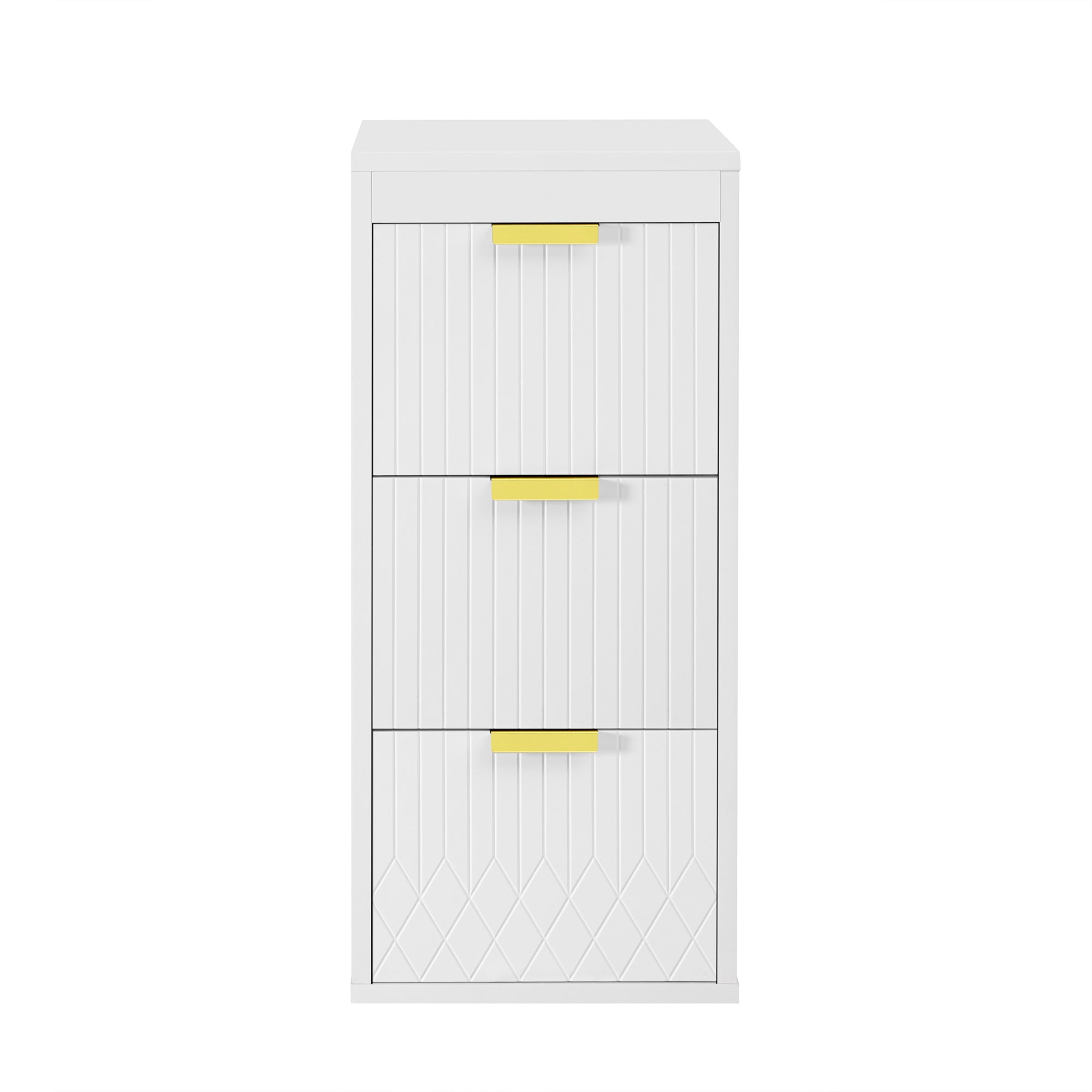 VanityFus White 12-in W x 26.3-in H x 17.7-in D 3-Drawer Wall-mount Cabinet Banks