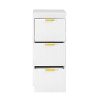 VanityFus White 12-in W x 26.3-in H x 17.7-in D 3-Drawer Wall-mount Cabinet Banks