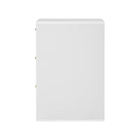 VanityFus White 12-in W x 26.3-in H x 17.7-in D 3-Drawer Wall-mount Cabinet Banks