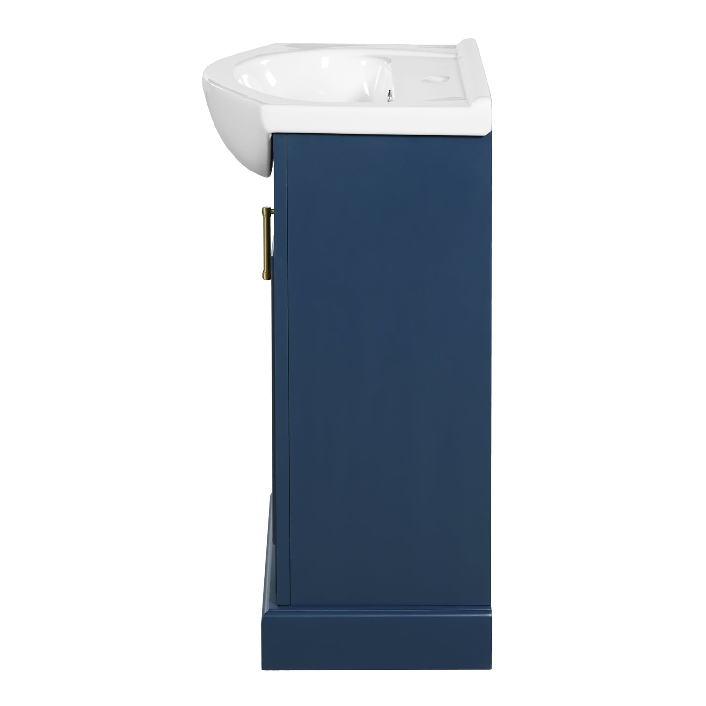 VanityFus 19.7-in Blue Single Sink Bathroom Vanity with Ceramic Top Undermount 1 Soft-Closing Door