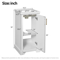 VanityFus 16.5-in White Single Sink Bathroom Vanity with Ceramic Top Undermount 1 Soft-Closing Door Adjustable Shelves