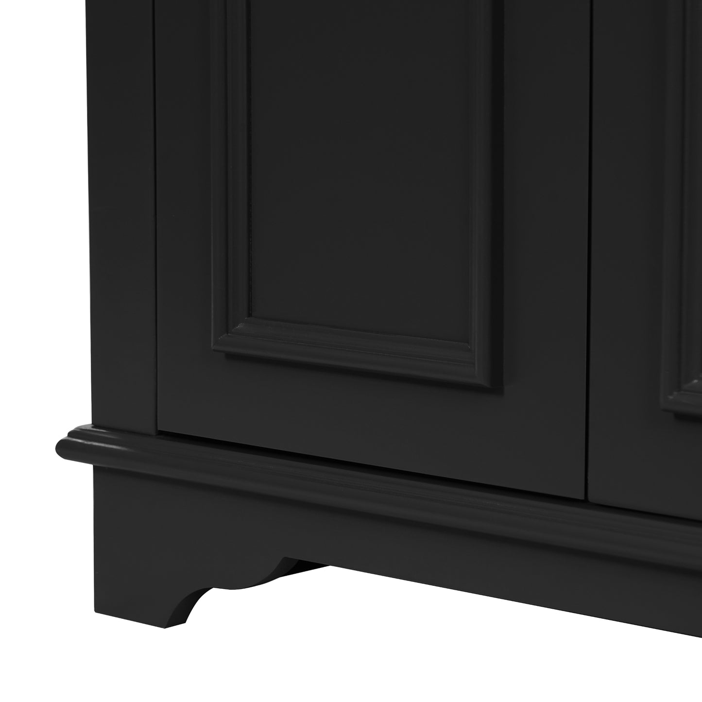 VanityFus 24-in Black Single Sink Bathroom Vanity with Ceramic Top Undermount 2 Soft-Closing Doors 1 Drawer Adjustable Shelves