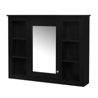 VanityFus 36-in Black Bathroom Vanity Undermount Single Sink Combo Resin Top with 2 Soft Close Doors 3 Drawers Adjustable Shelves