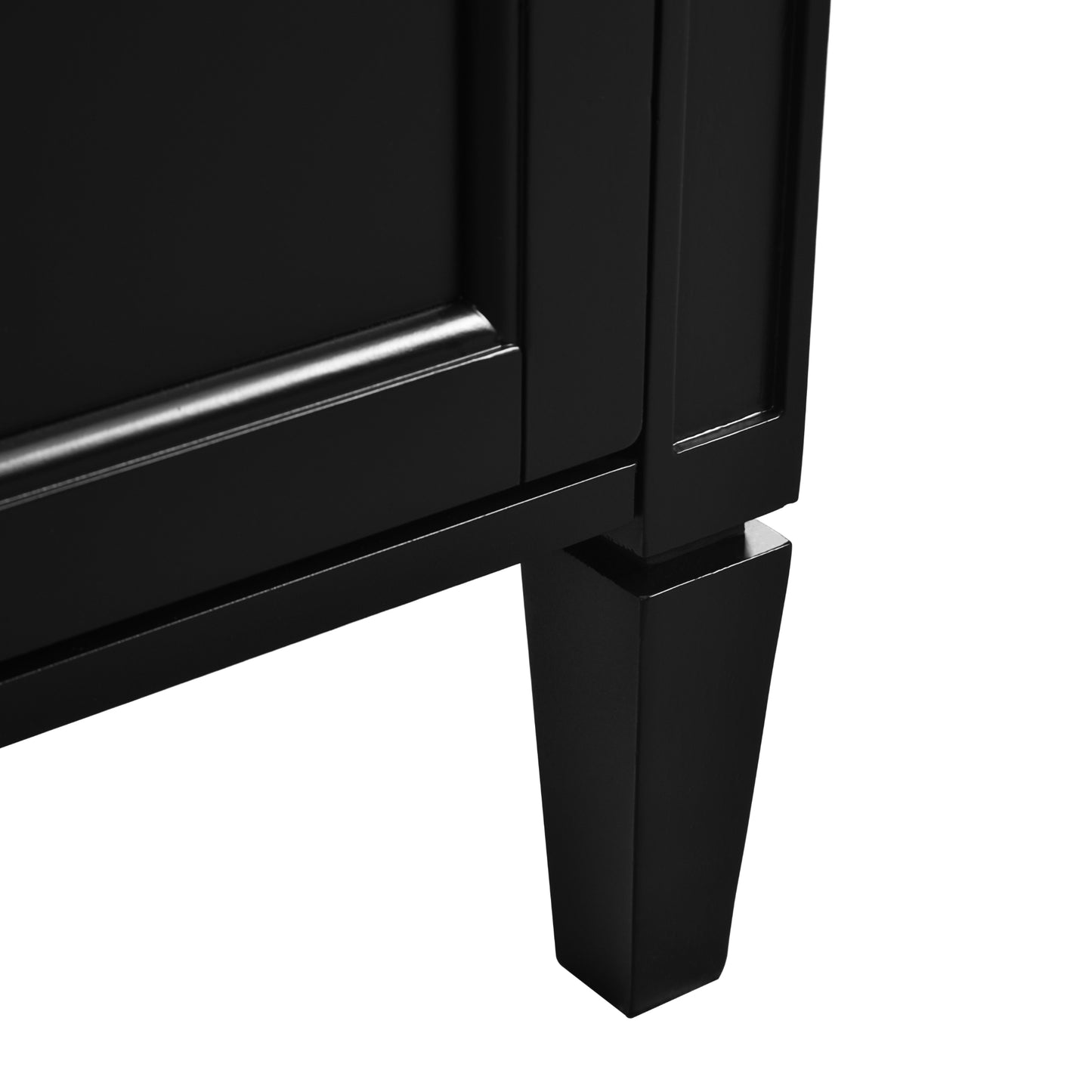VanityFus 36-in Black Bathroom Vanity Undermount Single Sink Combo Resin Top with 2 Soft Close Doors 3 Drawers Adjustable Shelves