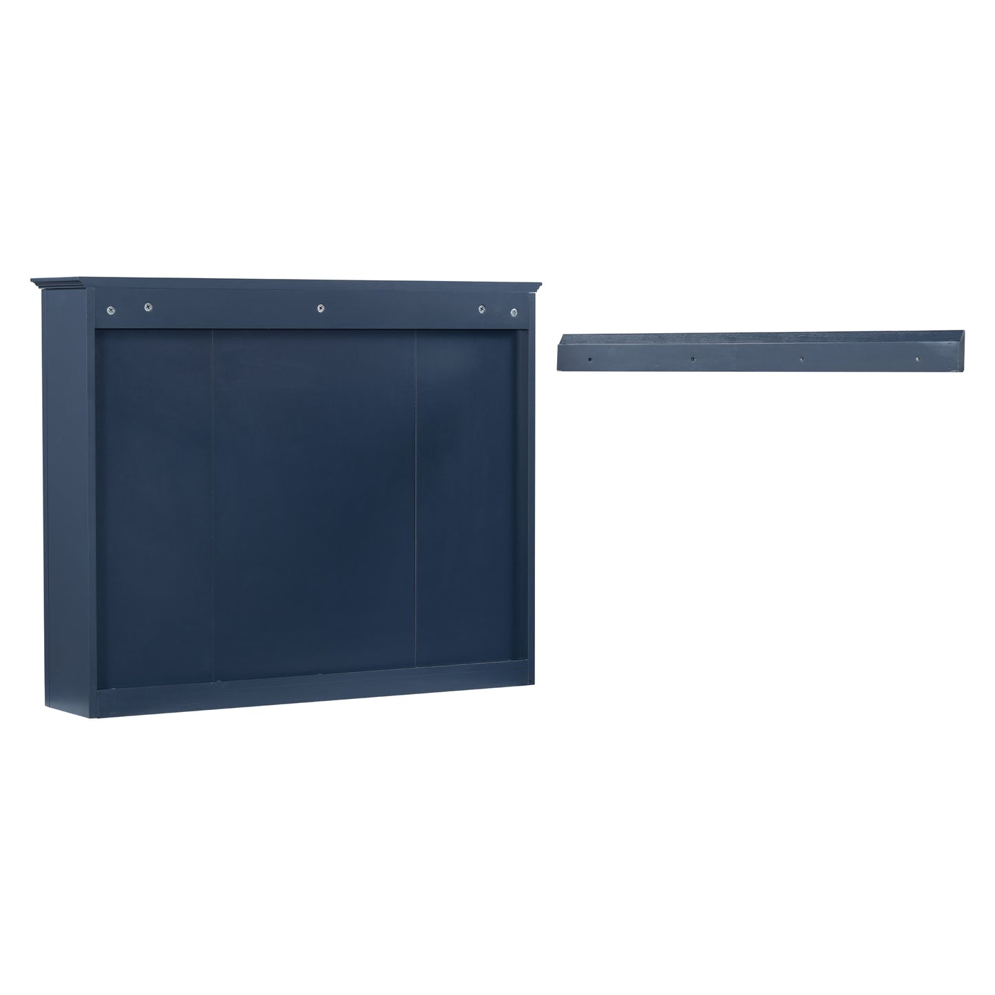 VanityFus 36-in Blue Bathroom Vanity Undermount Single Sink Combo Resin Top with 2 Soft Close Doors 3 Drawers Adjustable Shelves