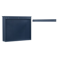 VanityFus 36-in Blue Bathroom Vanity Undermount Single Sink Combo Resin Top with 2 Soft Close Doors 3 Drawers Adjustable Shelves