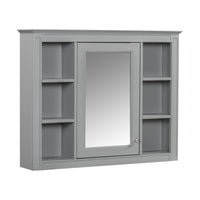VanityFus 36-in Grey Bathroom Vanity Undermount Single Sink Combo Resin Top with 2 Soft Close Doors 3 Drawers Adjustable Shelves
