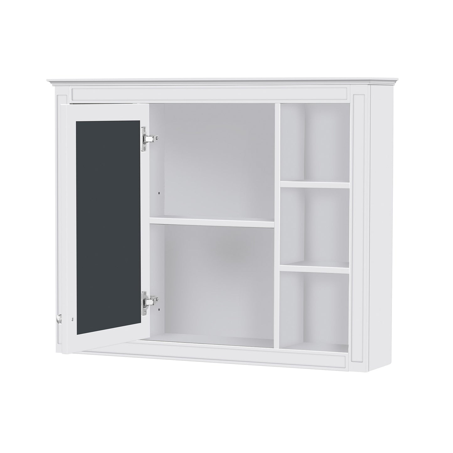 VanityFus 36-in White Bathroom Vanity Undermount Single Sink Combo Resin Top with 2 Soft Close Doors 3 Drawers Adjustable Shelves
