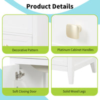 VanityFus 20-in White Bathroom Vanity Single Sink Combo Ceramic Top 1 door 1 drawer Undermount
