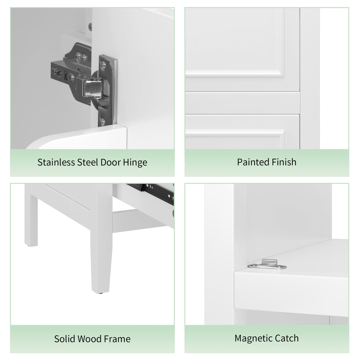 VanityFus 20-in White Bathroom Vanity Single Sink Combo Ceramic Top 1 Soft Close Door 1 drawer Undermount