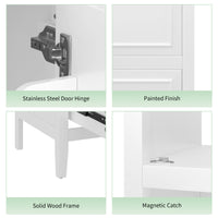 VanityFus 20-in White Bathroom Vanity Single Sink Combo Ceramic Top 1 Soft Close Door 1 drawer Undermount